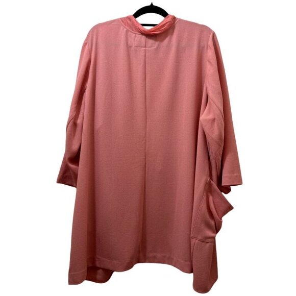 2/$30 Melissa McCarthy Seven 7 Open Front Blazer Jacket 3X Coral Pink Office - Picture 2 of 11